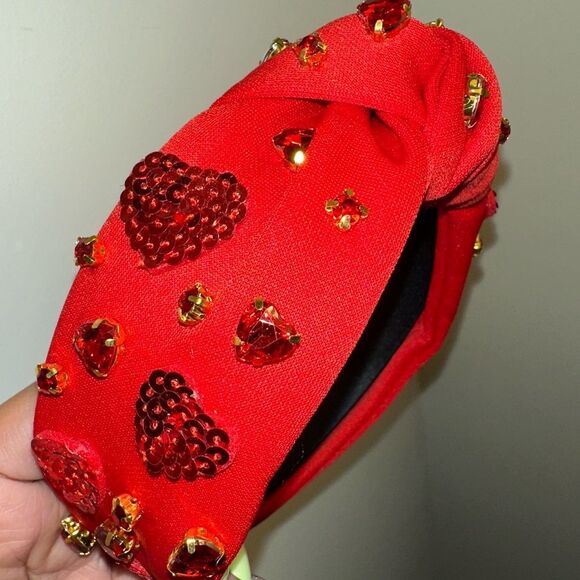 Beautiful Red Heart Embellished Headband *Only have one red* - Picture 4 of 5
